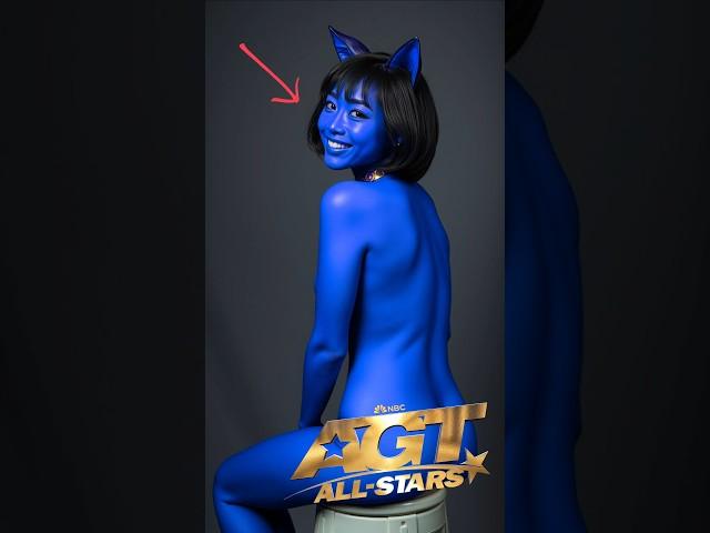 العفريتة الزرقاء تحصل على الباز الذهبي في AGT The Blue Elf gets the Golden Buzzer on AGT