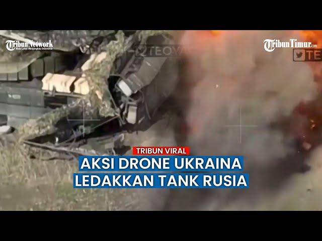 Detik-detik Tank Rusia Kena Hantaman Drone FPV Ukrain, VIRAL!!