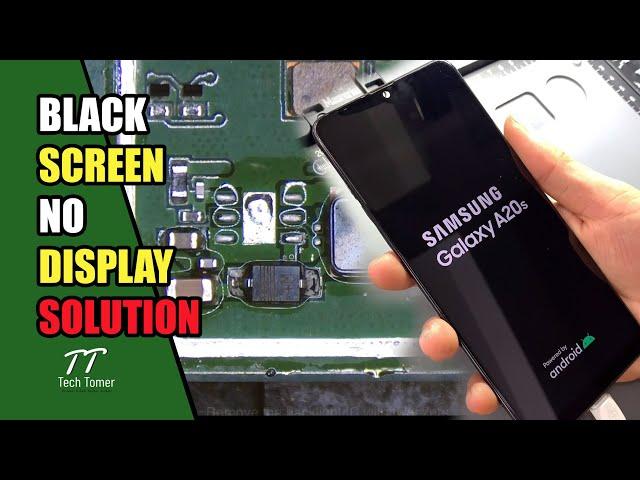 Samsung Galaxy A20s Black Screen No Display Solution Repair Tutorial | Tech Tomer