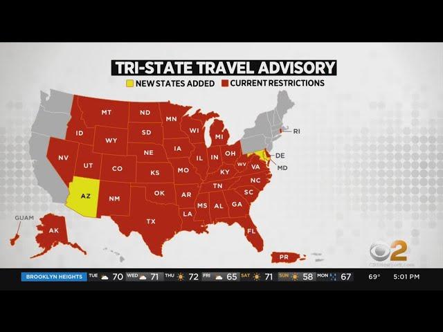 More States Added To Tri-State Travel Advisory List