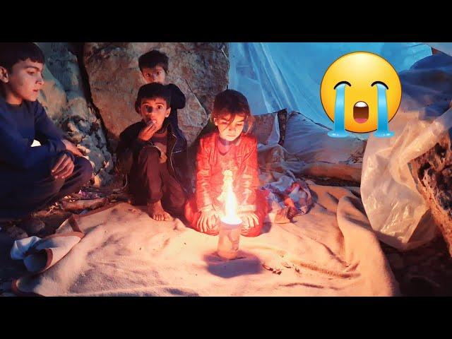 The hard life of orphaned children in a mountain cave