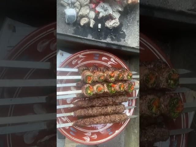 узбекский кухня, шашлык Чайхана Муслим метро Соляровада