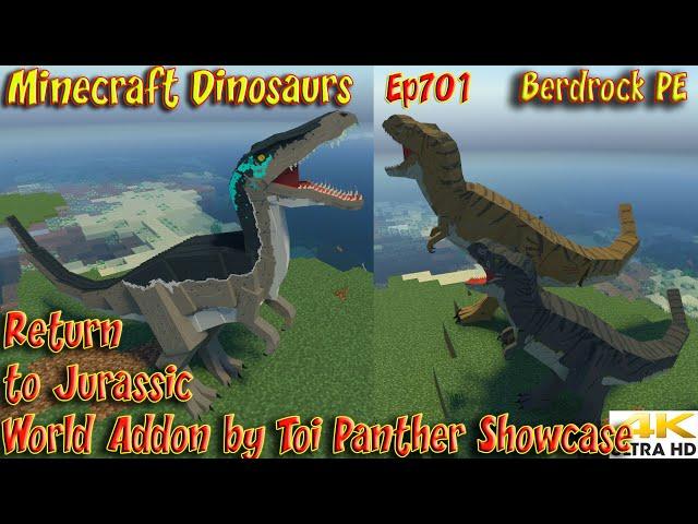 Return to Jurassic World Addon by Toi Panther Showcase Minecraft Bedrock PE Dinosaurs Ep701