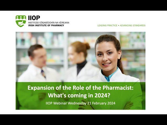 Expansion of the Role of the Pharmacist:  What's coming in 2024