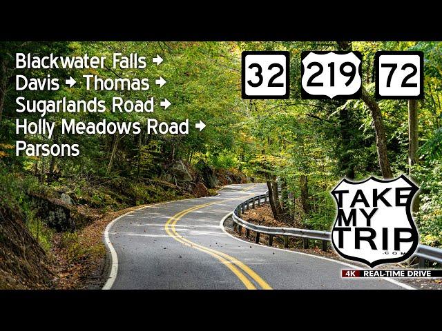 A Scenic 4K Drive Around West Virginia in the Fall: Blackwater Falls, Davis, Thomas, Parsons, US 219