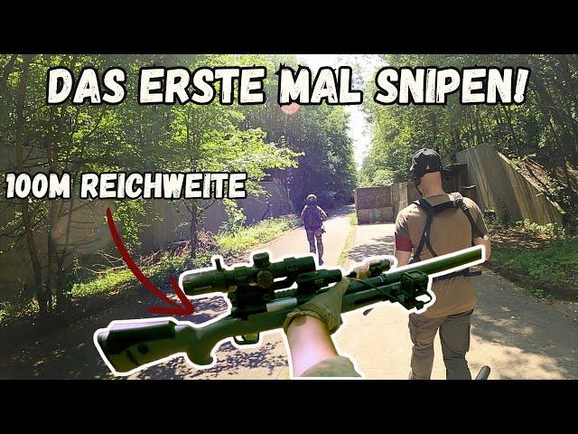 Ich spiele das erste mal mit einer Airsoft Sniper | Begadi BSR Gameplay