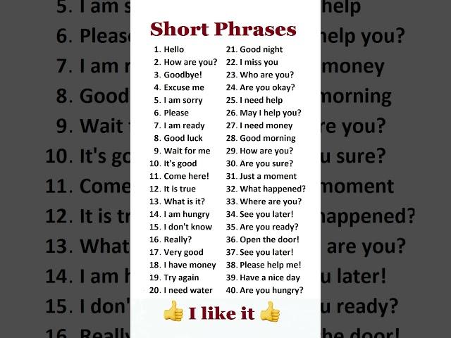  40 Essential English Phrases You NEED to Know