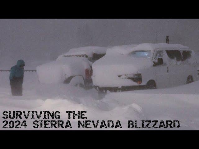 Surviving HUGE Blizzard in Truckee California - Life in a 4x4 Van