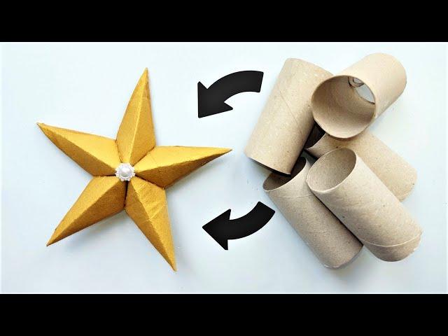  Amazing  Must Do It - PAPER STAR Tutorial / Toilet Paper Roll Crafts / Recycling DIY Origami Art