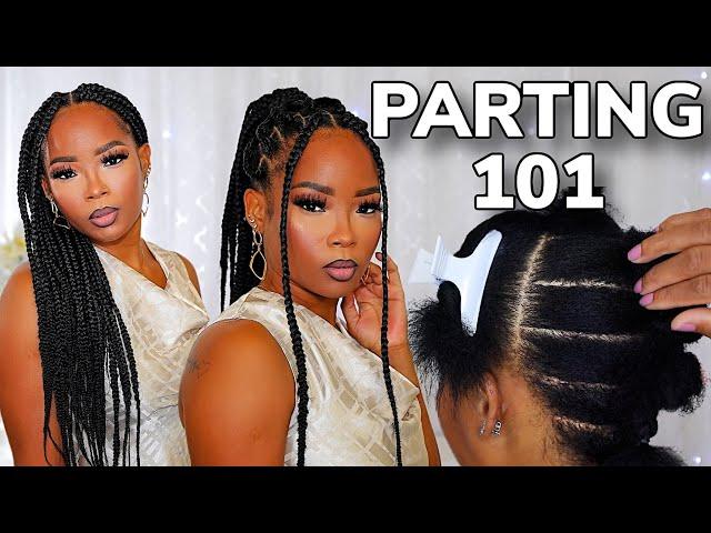 DETAILED PARTING TUTORIAL FOR BOX BRAIDS feat. BTL Braiders Band