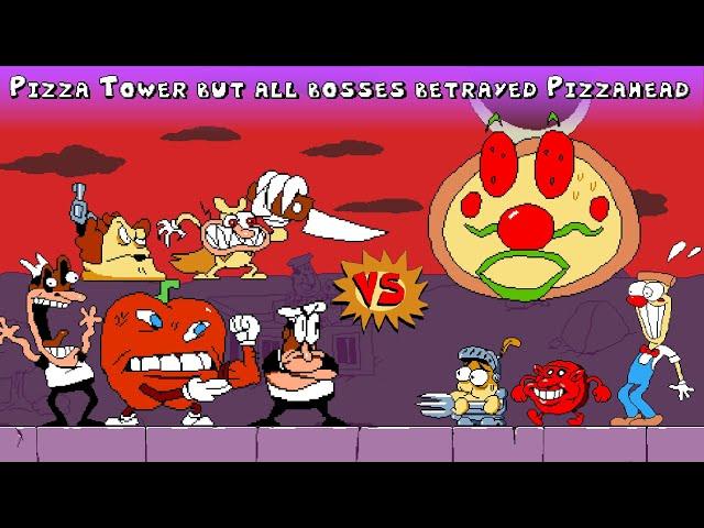 Pizza Tower, But All The Bosses Betrayed Pizzahead