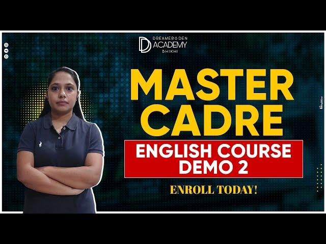Master Cadre English Course Free Demo 2 Video | DD Academy Bhikhi