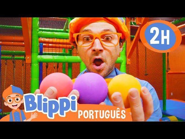 Blippi Visita um Parque Infantil (Funtastic) | 2 HORAS DO BLIPPI! | Vídeos Educativos para Crianças