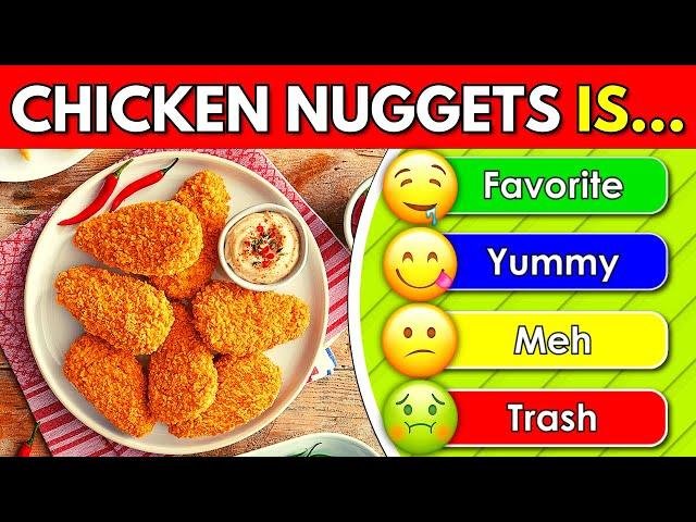 Tier List Rank Fast Food from Favorite to Trash  - Junk Food Quiz