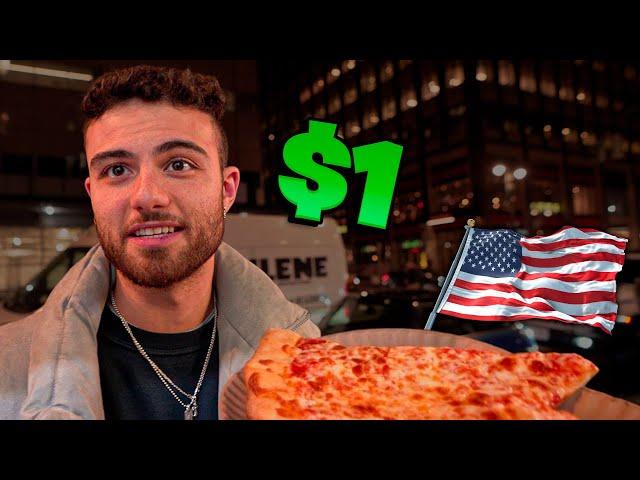 ESTA é a famosa PIZZA que custa APENAS 1$ nos EUA 