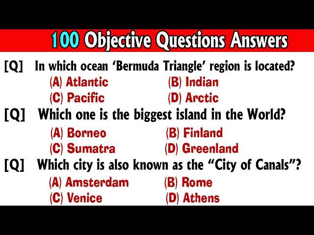 Most important 100 General Knowledge Questions and Answers for INDIA Exams | Objective GK in English