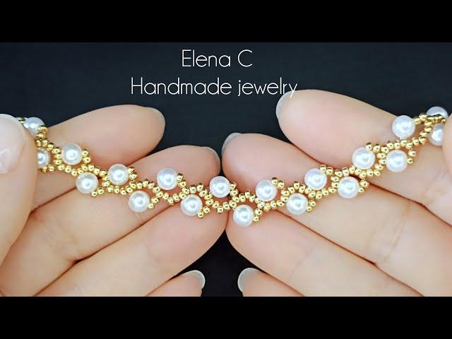 Украшения из бисера и бусин Красивый Браслет своими руками How To Make Easy Beaded Bracelet Tutorial