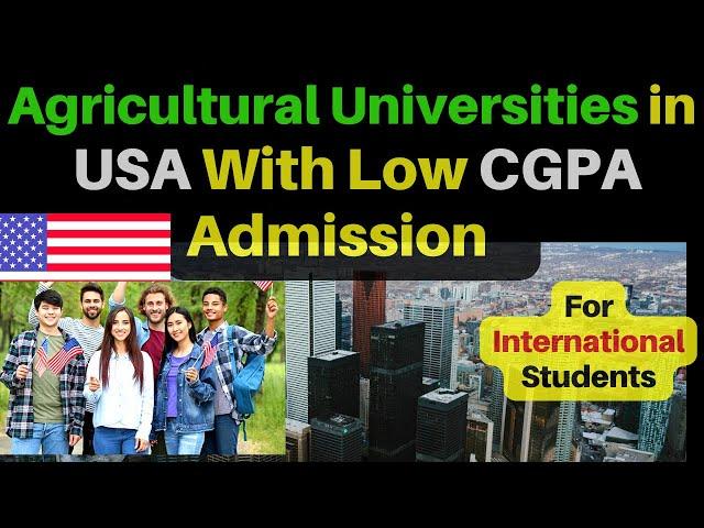 Agriculture Study in USA I USA Agriculture Department  I Agricultural Universities in USA I USDA