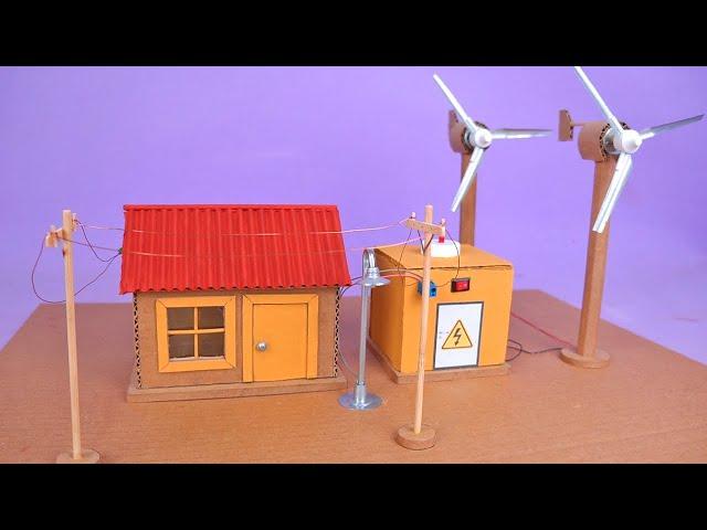 Amazing WIND GENERATOR MODEL made with recyclable materials