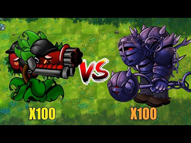 PVZ 1 Fusion Challenge!! 1 Fusion Plants VS 100 Ultimate Obsidian Gargantuar - Who Will Win?