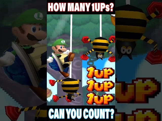 How many 1UPs can you count? #shorts #mario #newsupermariobrosds #nintendo #supermario