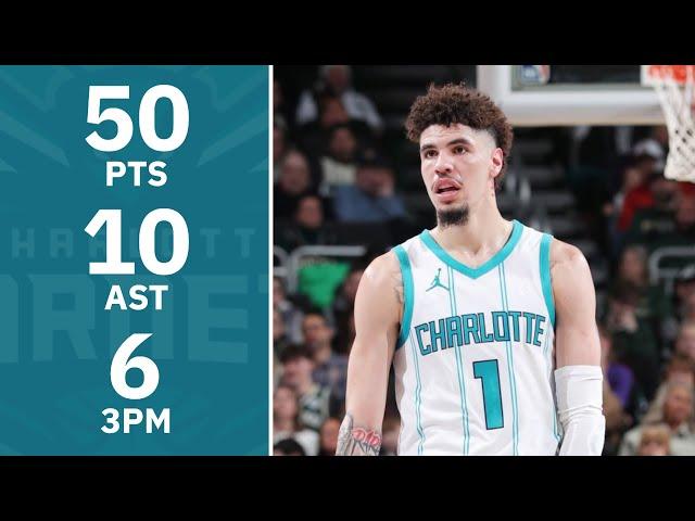 LaMelo Ball CAREER-HIGH 50 POINTS vs. Bucks | November 23, 2024