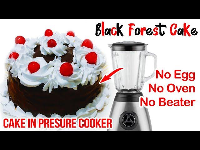     | No Oven, Eggless Black Forest Cake in Pressure Cooker | Whipped Cream Cake