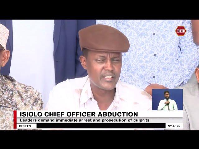 Leaders condemn abduction of  Isiolo chief officer