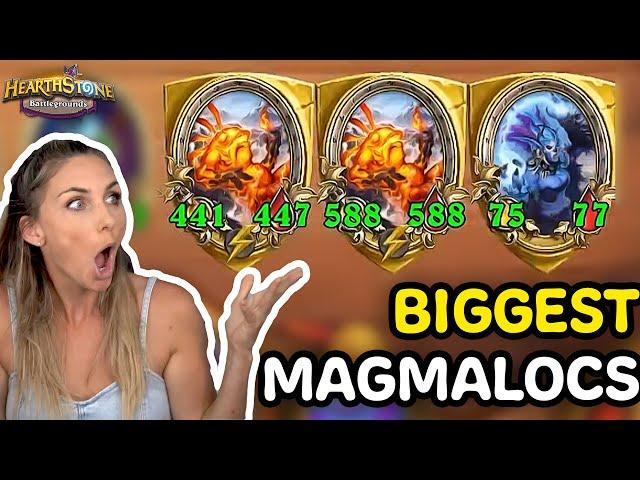 Slysssa's Biggest Magmalocs EVER! - Hearthstone Battlegrounds