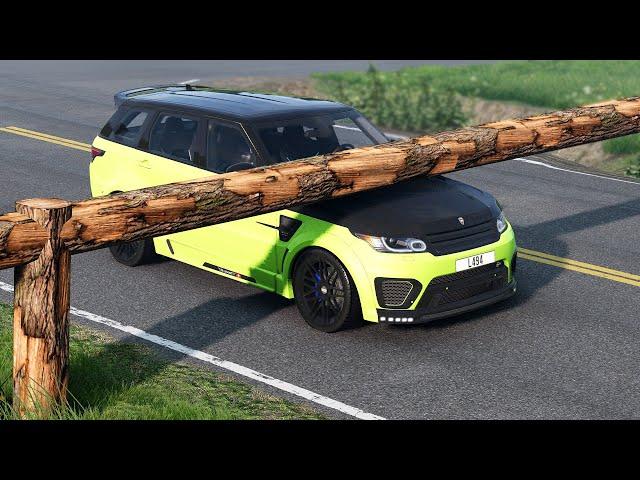 Cars vs LOG TRAP ▶️ BeamNG Drive