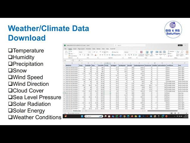 Download Weather & Climate Data