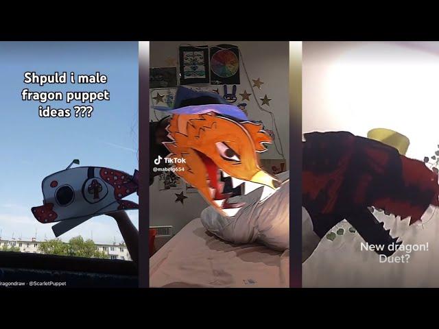 Paper Dragon Puppet TikTok Compilation! 16