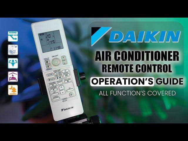 How to Use Air Conditioner Remote Controller || Daikin Inverter AC Remote Function Guide ||