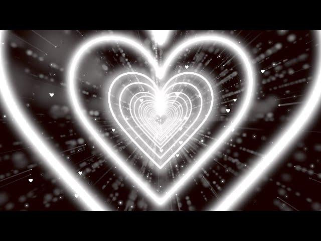 White Heart Background  Heart tunnel background | Neon Heart Background Video | Animated Background