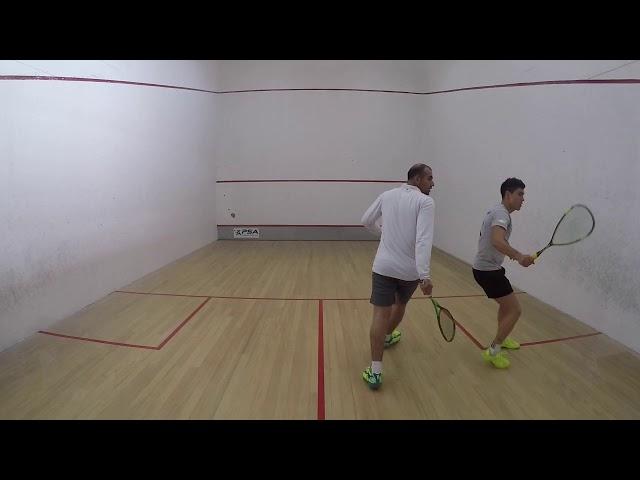 Squash Miguel Rodriguez training with Mohamed Elkeiy