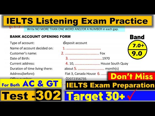 IELTS Listening Practice Test 2023 with Answers [Real Exam - 302 ]