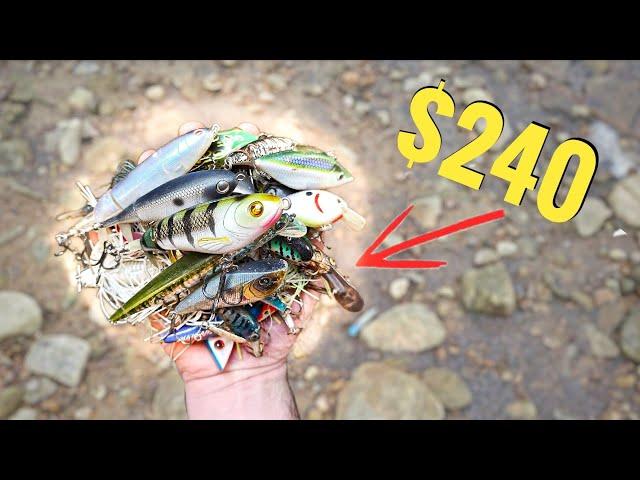 $240 Worth of Fishing Lures in a Drained Lake!