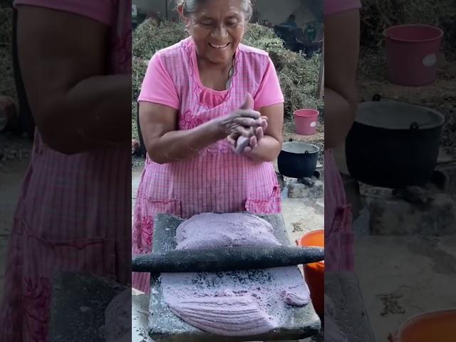 Preparing some delicious sweet Tlaxcales