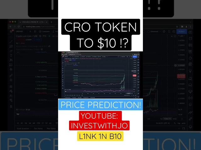 #CRO #Crypto Price Prediction! Full vid on Youtube: investwithjo #cryptodotcom #cryptocom #crotoken