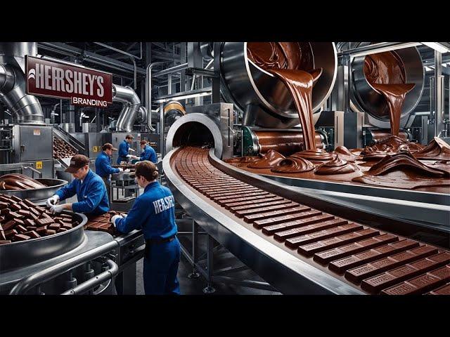 Hershey's MEGA FACTORY | How MILLION TONS Of Hershey's Chocolate Bars Are Made Every Day