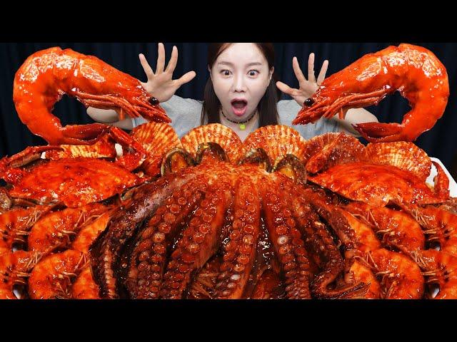 [Mukbang ASMR] Spicy Octopus  Giant Seafood Boil  Crab & Abalone Recipe Ssoyoung