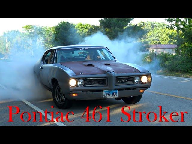 1968 Pontiac GTO 461 Stroker w/Butler Performance CNC-ported Edelbrock D-port Heads - Burnouts