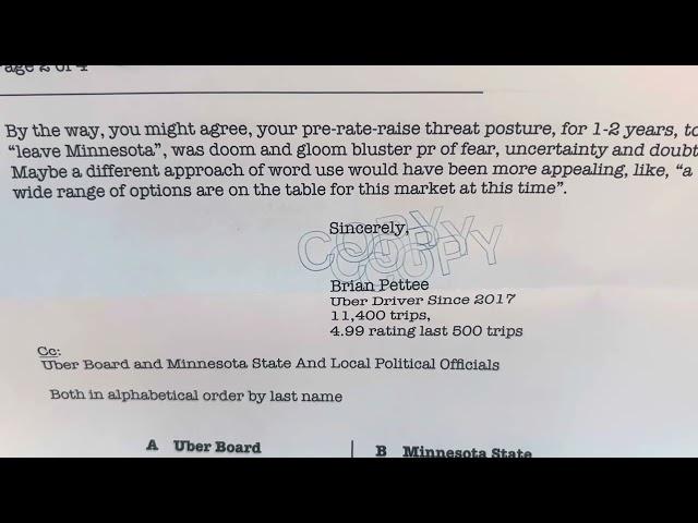 Minnesota driver addresses Uber CEO Dara Khosrowshahi