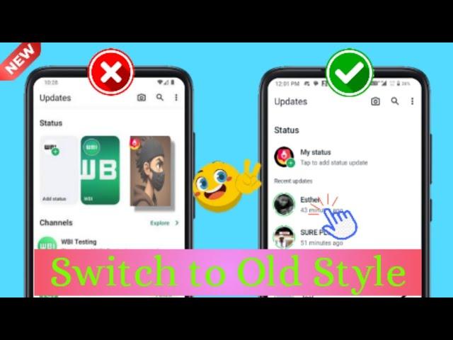 How to Change WhatsApp Status Style from Horizontal to Vertical 2024 | WhatsApp status bar update