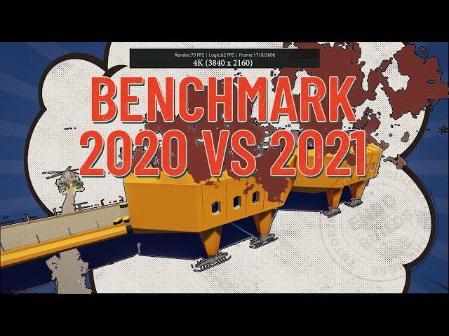 Stormworks Benchmark May 2021 vs May 2020 - Just for fun!