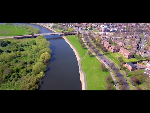 FLYING OVER DERBYSHIRE / NOTTINGHAMSHIRE LANDSCAPE