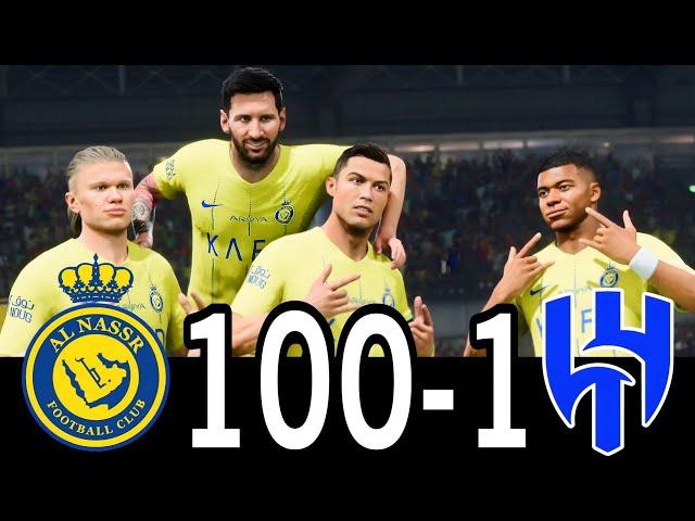 FC 24- MESSI RONALDO NEYMAR & MBAPPE | ALL STARS | AL NASSR 100-1 PSG #fc25