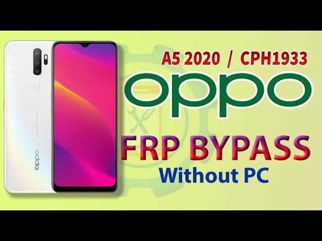 Oppo A5 2020 (CPH1933)frp bypass Without PC|A5 google account bypass|2022