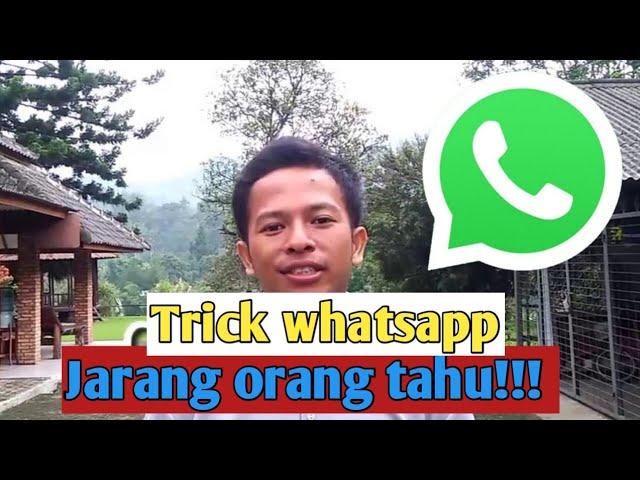 TRICKK WHATSAAPP!! banyak orang yang tidak tau