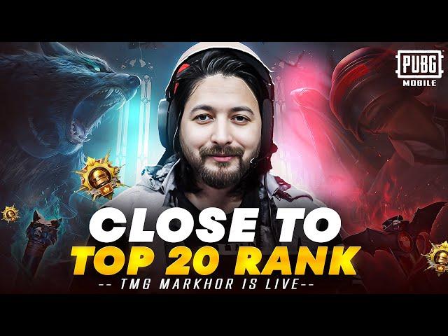 TOP 20 PE PHANS GYA RANK | CONQUEROR CHALLENGE | TMG MARKHOR | PUBG Live Stream